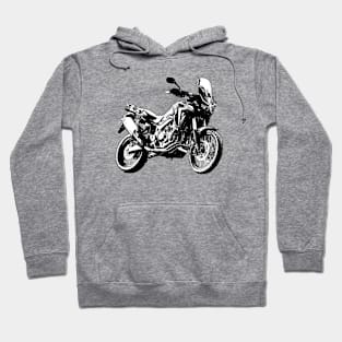 CRF1100L Africa Twin Adventure Bike Black and White Hoodie